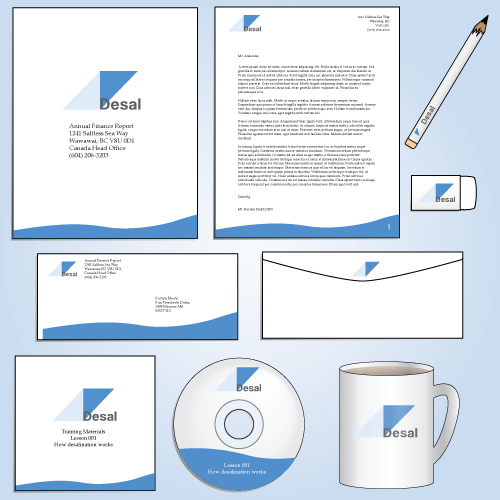 Desal branding mockup
